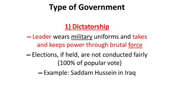 Types Of Government Quiz